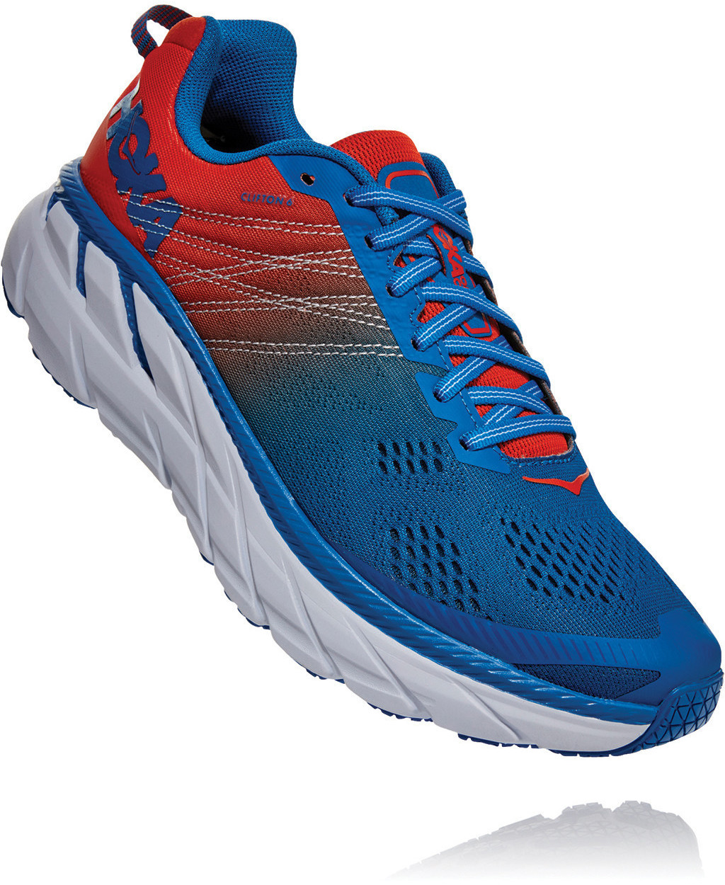 Hoka One One CLIFTON 6 (1102872) Men Mandarin Red/Imperial Blue
