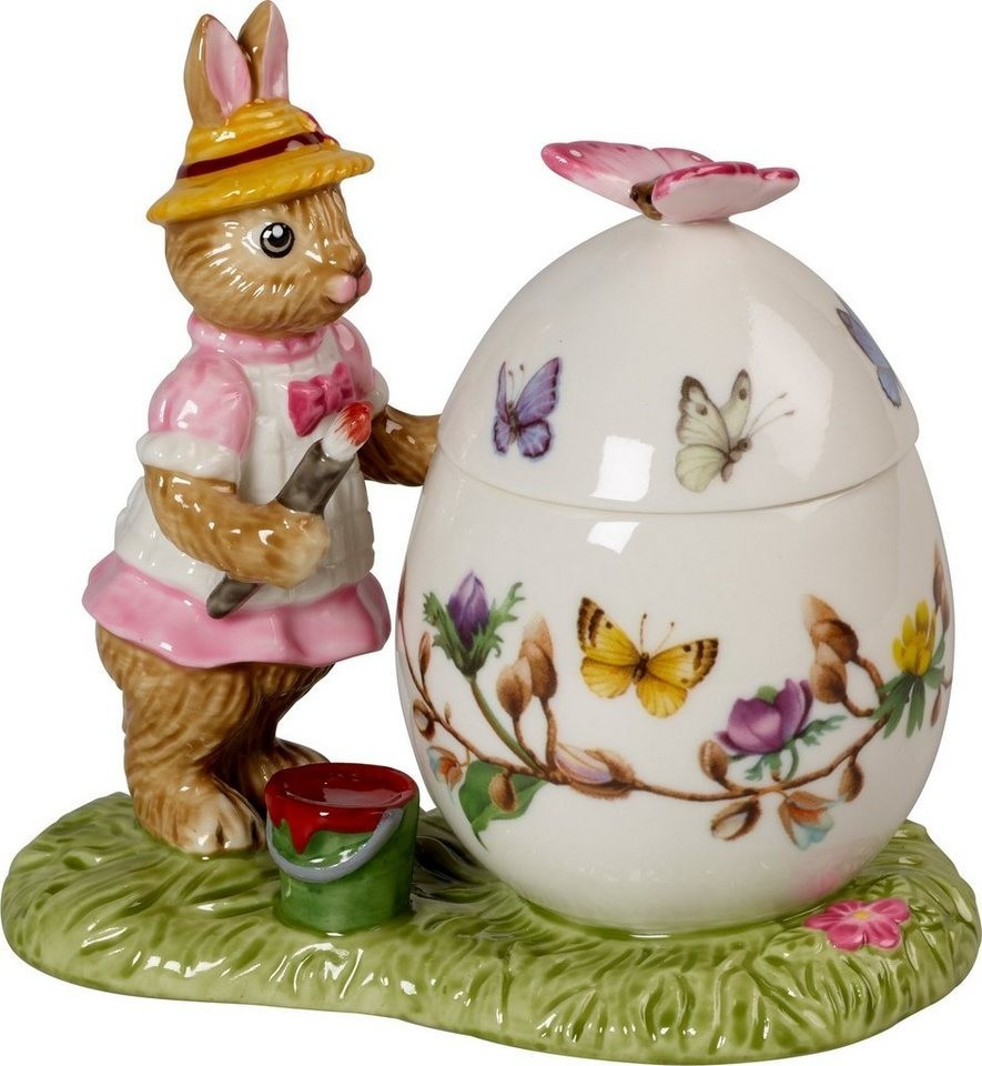 Villeroy & Boch Bunny Tales boîte en forme d’œuf de Pâques Anna 11 x 6,5 x 10 cm multicolore