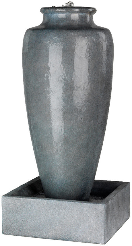 JardiDéco Fontaine extérieure cruche gris blanchi