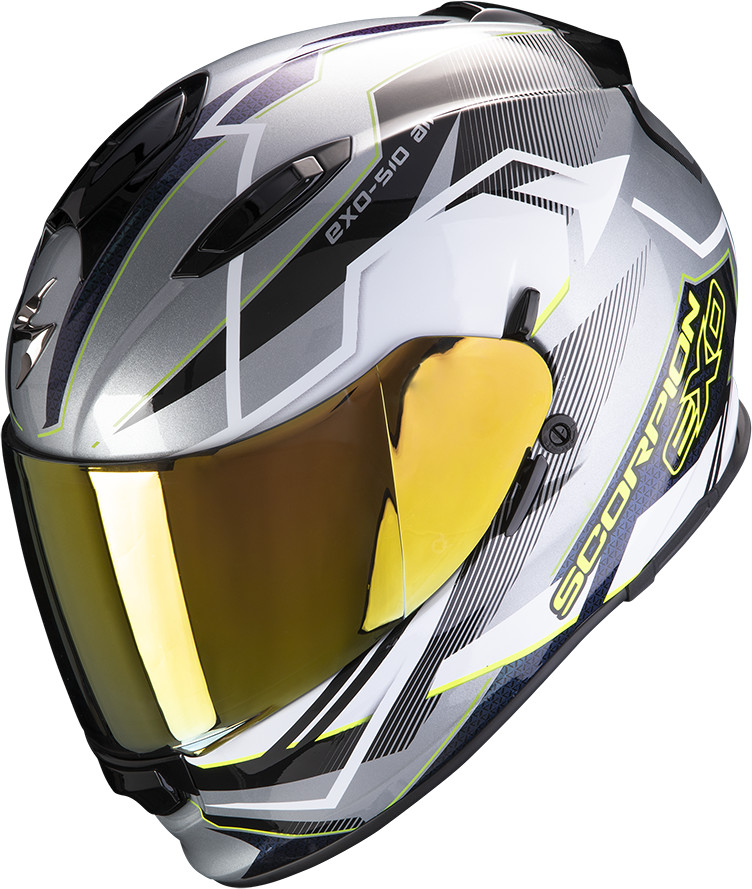 Scorpion Exo-510 Air Balt argent/blanc/jaune fluo