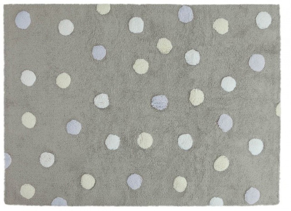 Lorena Canals Tricolor Polka Dots Grey/Blue (C-TT-2)