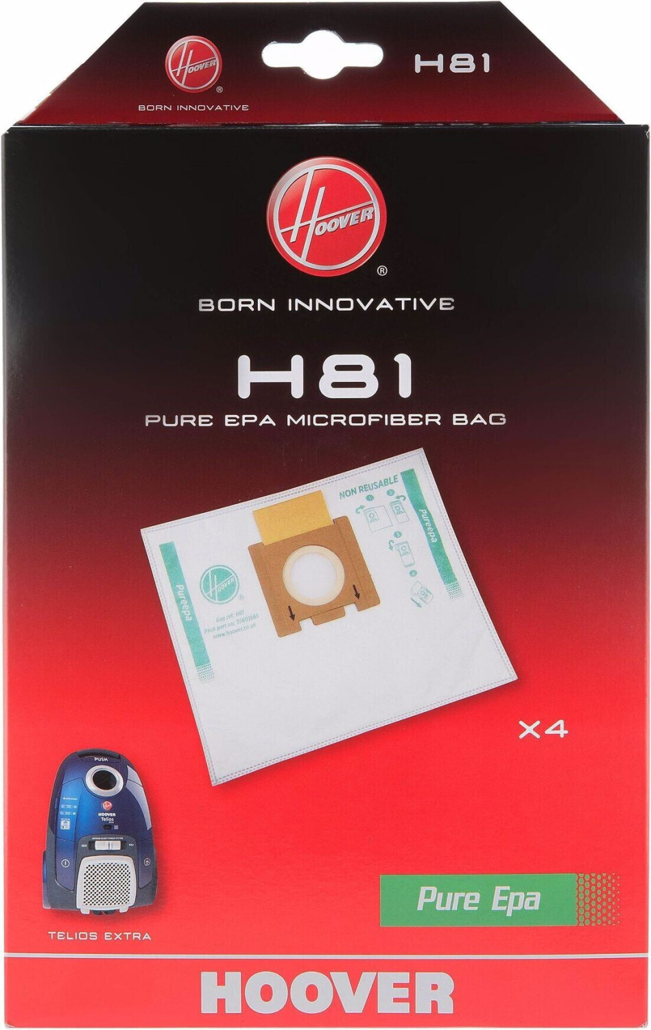 Hoover 35601865 H81-Hoover vacuum cleaner bag for Epa, 3.5 liters