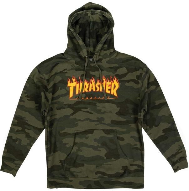 Thrasher Flame Hoodie camo