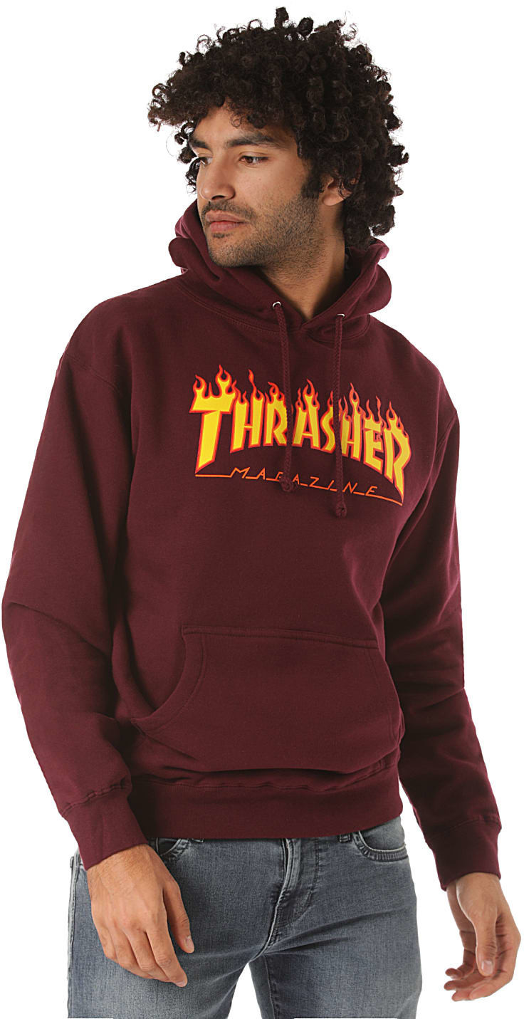 Thrasher Flame Hoodie red