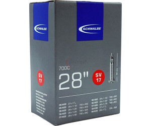 Schwalbe SV17 Chambre à Air 700x18-28C – Lot De 2, Valve Presta 40 Mm – Extra Étanche, Fiable, Contrôlée Deux Fois En Usine – Pour Vélo Route Et Randonnée