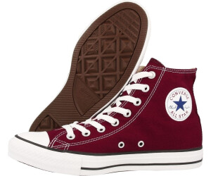 Maroon leather converse high tops deals