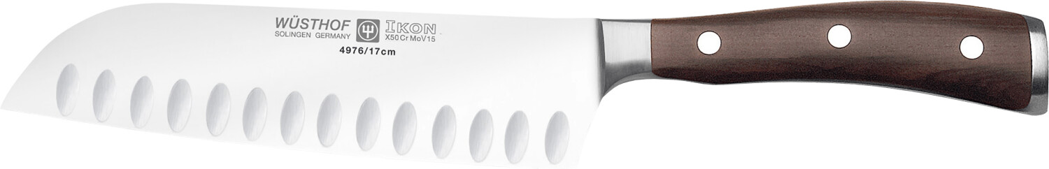 Wüsthof Couteau japonais lame alvéolée Ikon 17 cm