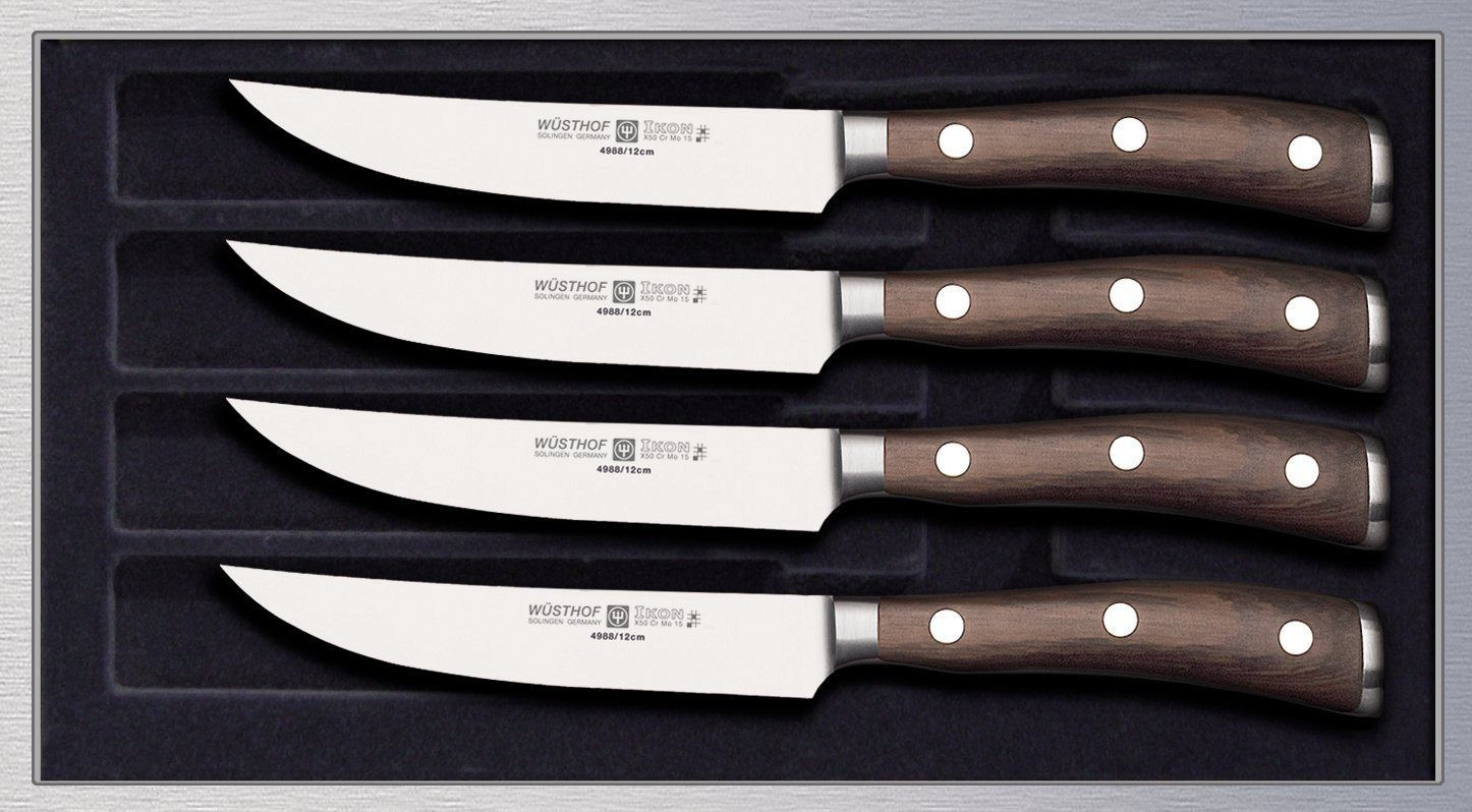 Wüsthof Ikon Série de 4 Couteaux à Steak
