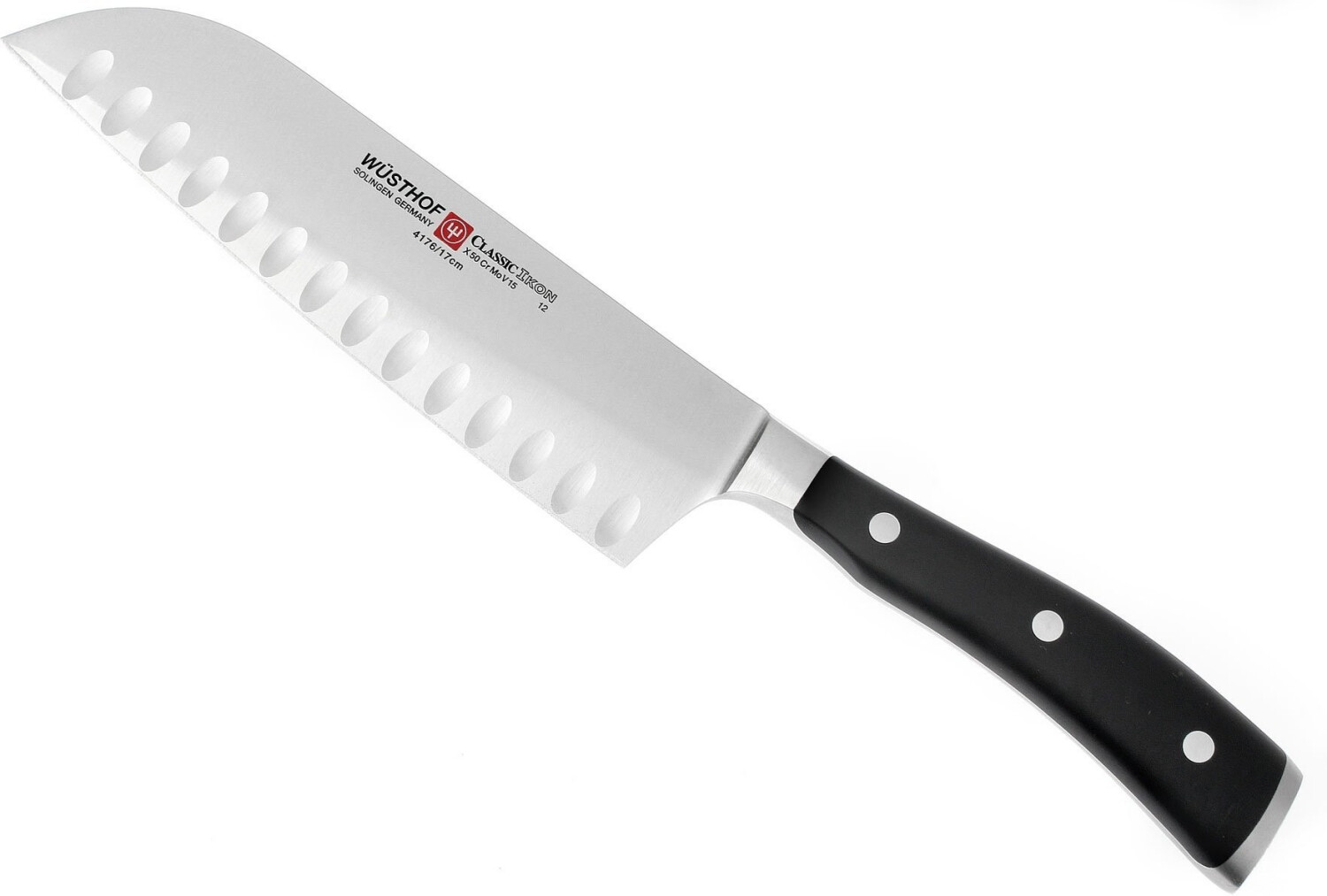 Wusthof Classic Ikon Santoku Hollow Edge Knife, 5 in