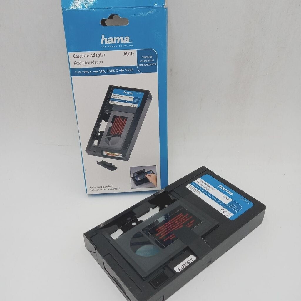 Adaptateur Cassette VHS-C Motorisé - Convertit Vos Cassettes Caméscope En VHS Standard - Compatible S-VHS-C/S-VHS