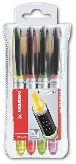 Photos - Felt Tip Pen STABILO Navigator Highlighter - Pack of 4-Set 