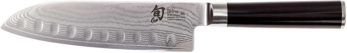 KAI Couteau à lame alvéolée Shun Santoku 16,5 cm