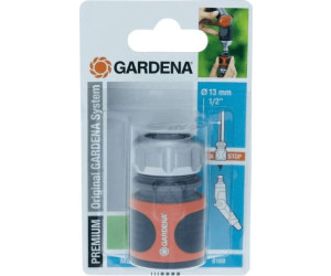 Gardena 8168-30 Schlauchstück Premium; mit Wasserstop; gerillten Griffmulden; hochwertige Materialien; Systemprodukt Kompatibel für Schlauch: 13mm, 1/2“