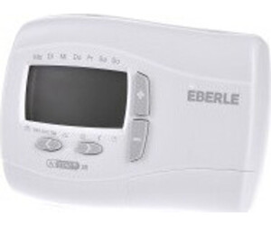 Eberle Uhrenthermostat digital 3V 16A reinweiß Woche 10-40°C 3 Jahre INSTAT+2R