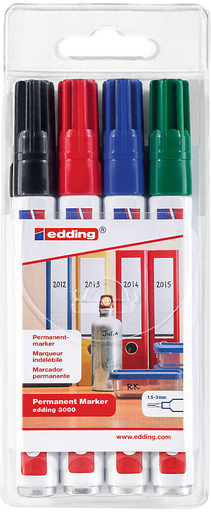 edding 3000 - Pochette de 4