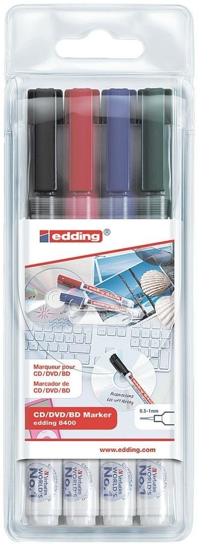 edding 8400 Marquer CD/DVD - 4 pièces