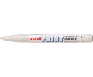 UNIBALL Marqueur peinture à huile, encre à pigmentation blanc, pointe fine  ogive UNI PAINT PX21