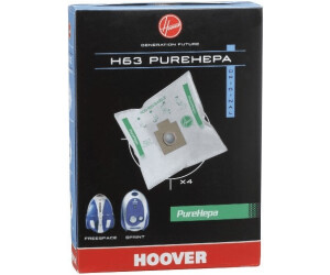 PUREHEPA 35600536 x 4 HOOVER-Sacchetti per aspirapolvere H63 PUREHEPA 4 pezzi 