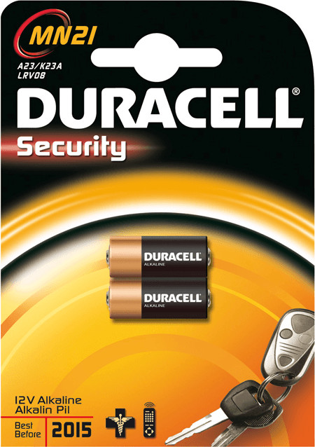 Batterien 2 x 23A 12V Duracell-Alkalibatterien (12V)