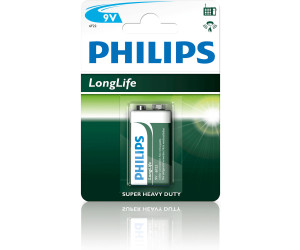 Philips 6F22L1B/10 - Pile au chlorure de zinc 6F22 LONGLIFE 9V