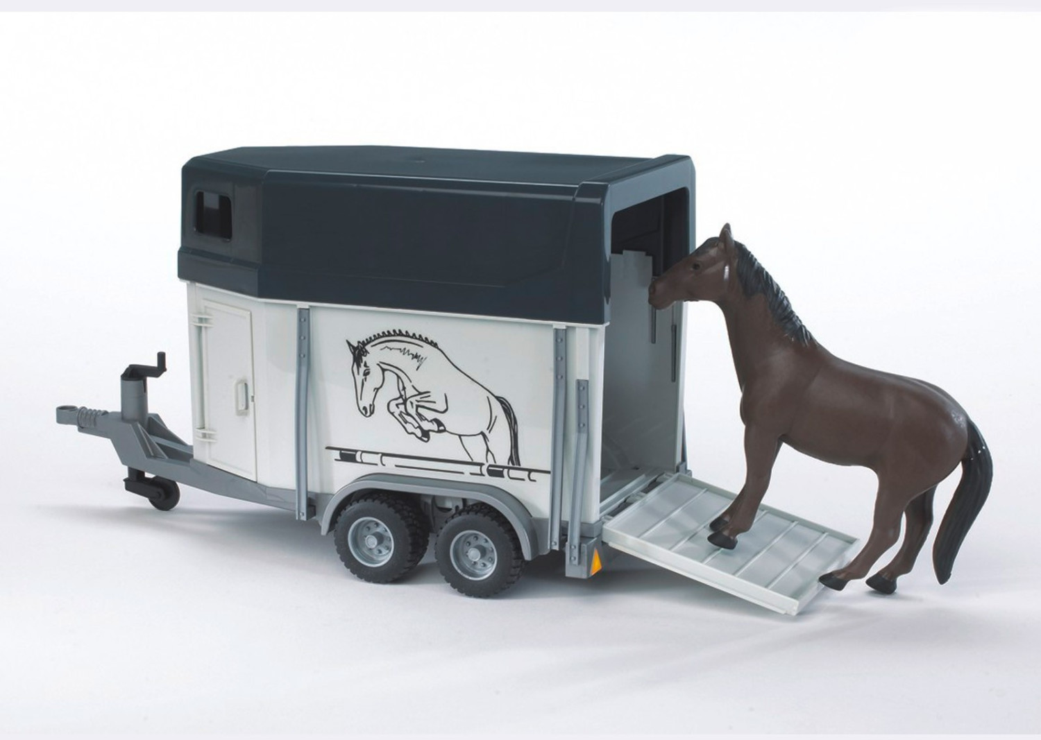 Bruder Remorque pour chevaux avec cheval (02028)