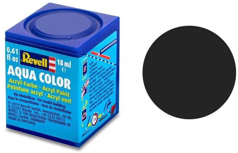 Revell Aqua Color noir goudron mat RAL 9021 18 ml (36106)