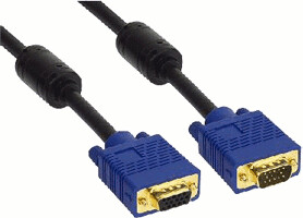 InLine 17716S S-VGA Verlängerung PREMIUM, 15pol HD St/Bu, schwarz (10,0m)