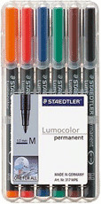 Staedtler Lumocolor 317M - Pochette de 6