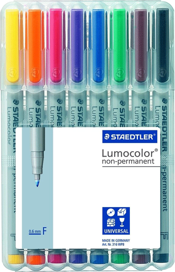 Staedtler Lumocolor 316F - Pochette de 8