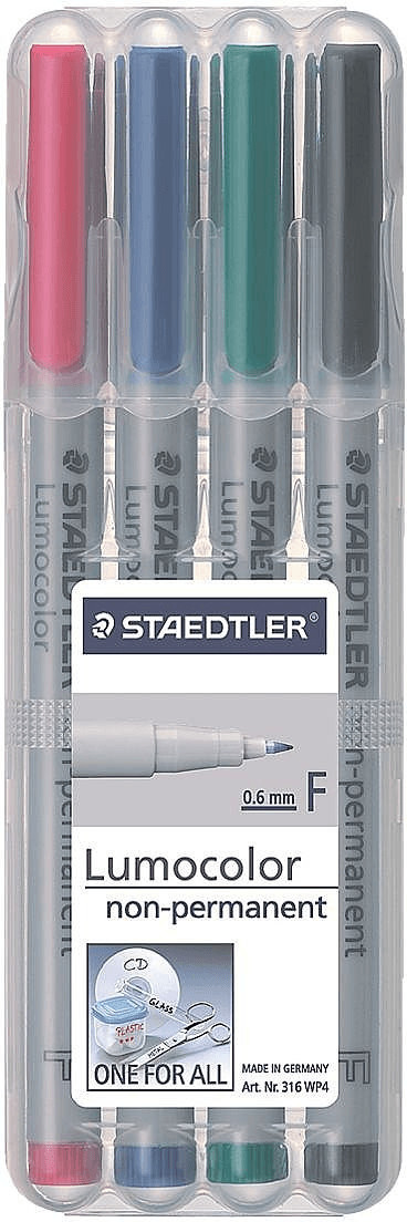 Staedtler Lumocolor 316F - Pochette de 4