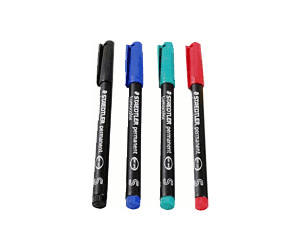STAEDTLER 313 WP6 Lumocolor Universal Permanent Superfine Pens 313 WP6 ST pkg of 6 Assorted Colours 