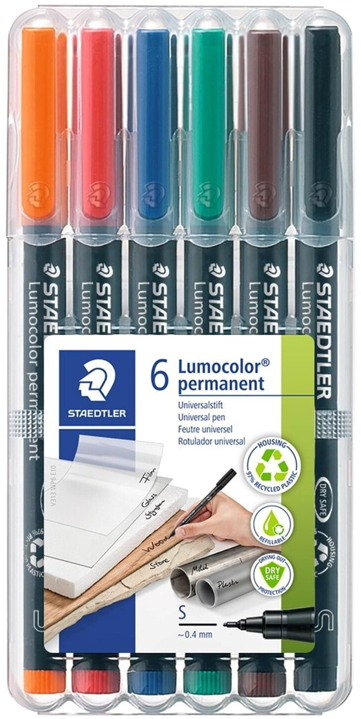 Staedtler Lumocolor 313S - Pochette de 6