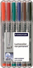 Staedtler Lumocolor 316F - Pochette de 6