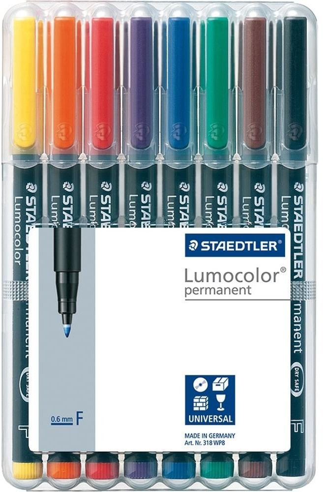 Staedtler Lumocolor 318F - Pochette de 8