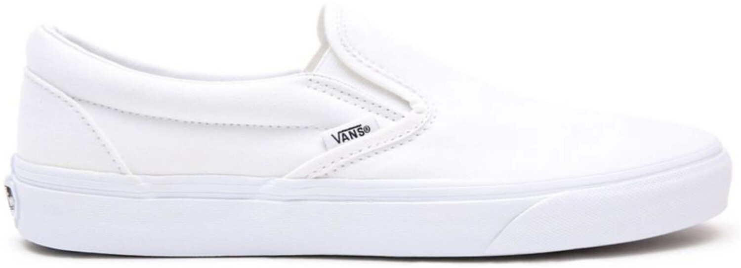 Vans plain white slip on online