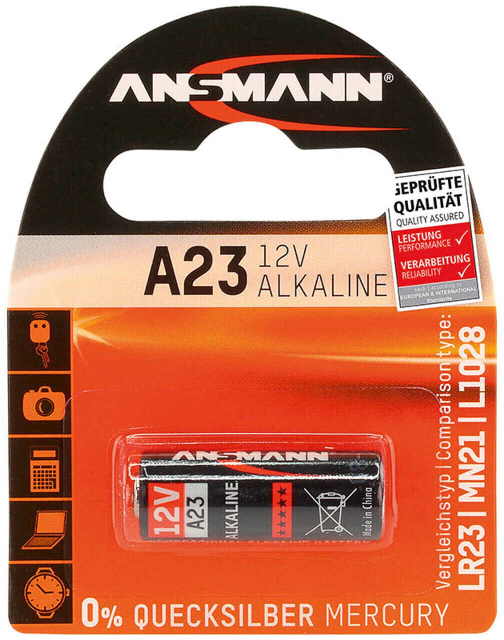 GP 23A: Alkaline Batterie, 23 A, 1er-Pack bei reichelt elektronik