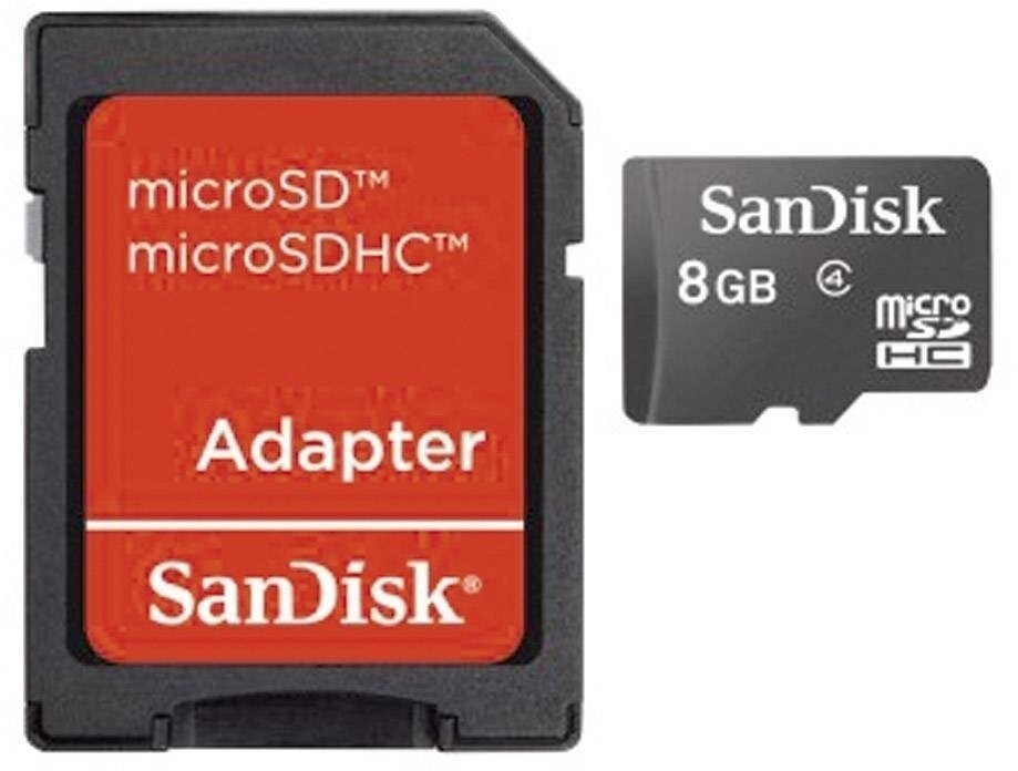 SanDisk MicroSDHC 8 Go Classe 2 (SDSDQ-8192)