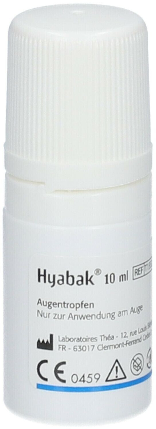  3 x Hyabak - Gotas - Solución para ojos y lentes de contacto -  10 ML - Total 30 ML : Salud y Hogar