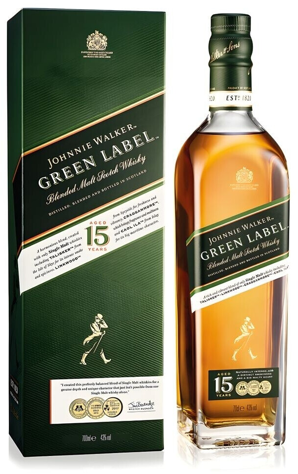 Johnnie Walker Green Label 0,7 L 43 %