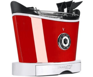 Girmi TP57 Tostapane 2 Slice Toaster 800W Stainless Steel with S/S Tongs  RED