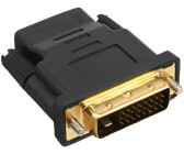 InLine HDMI Adapter HDMI A St->Bu seitlich links gewinkelt vergoldet/schwarz 
