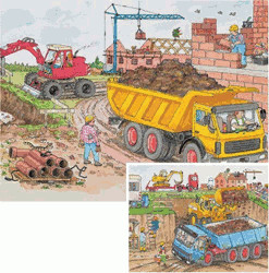 Ravensburger Au chantier ( 2 x 20 pièces)