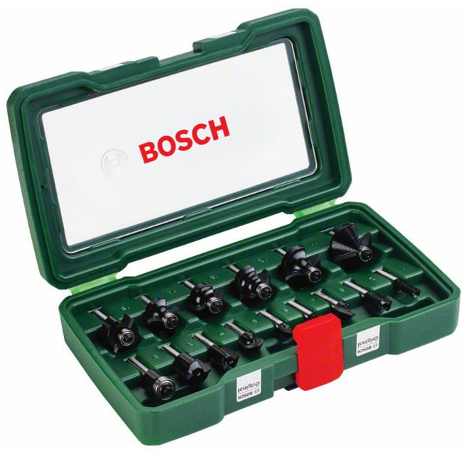 Photos - Power Tool Accessory Bosch 15 piece HM Router Set 1/4" Shank 
