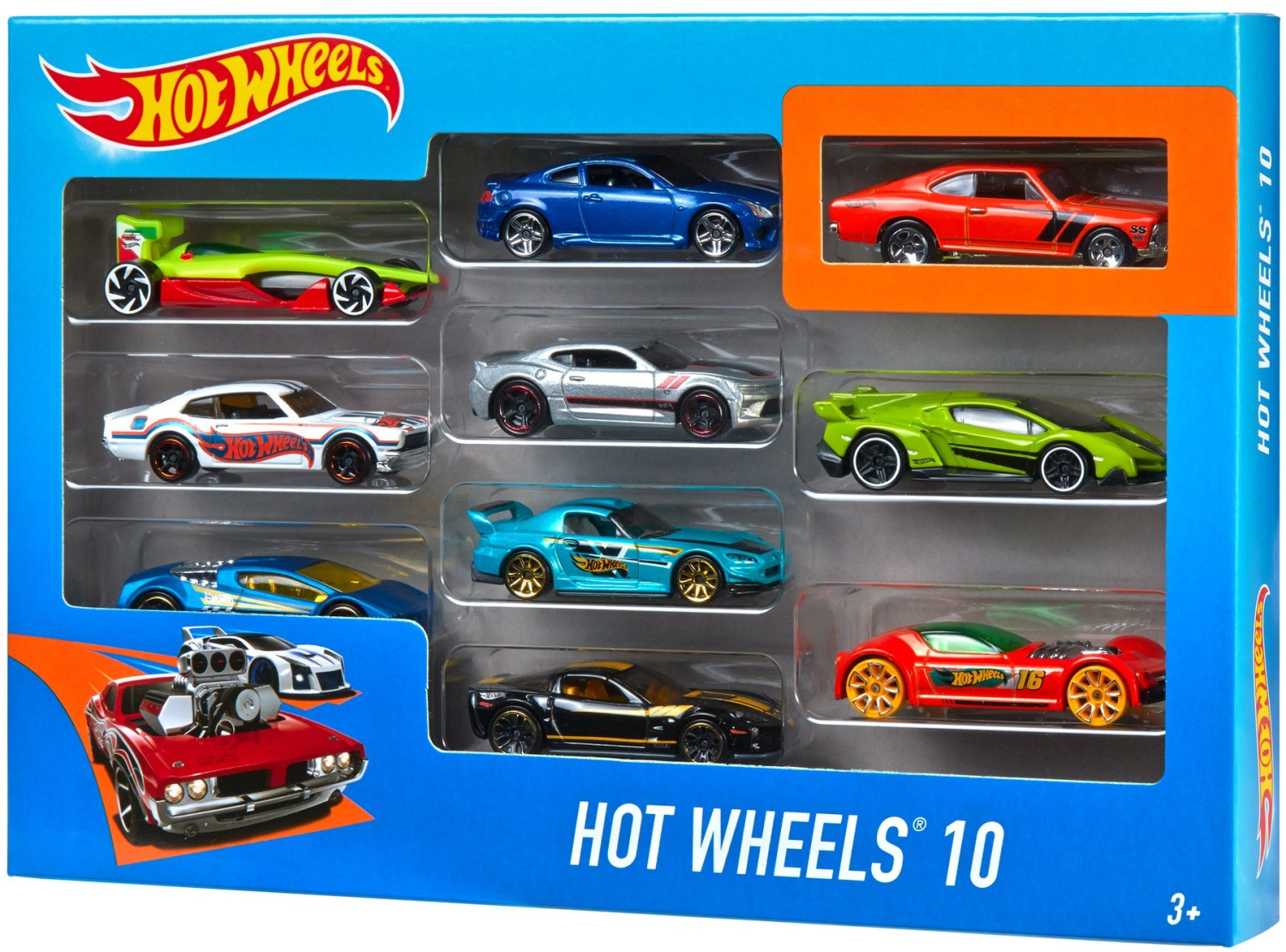 Hot Wheels Pack de 10 Vehiculos, coches de juguete (modelos variados)  (Mattel 54886) : Matel: : Juguetes y juegos