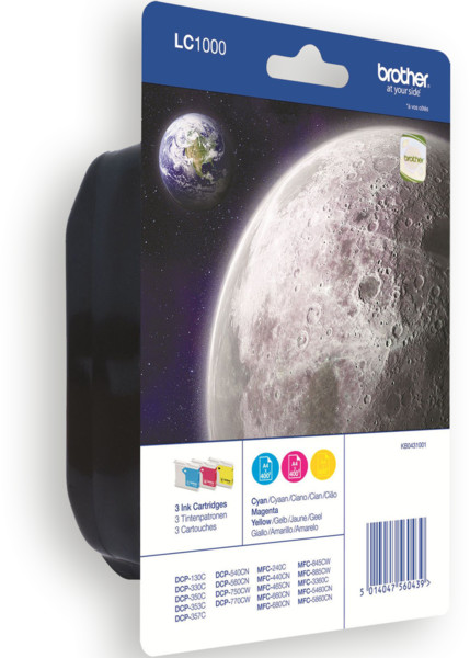 Brother LC-1000 Multipack couleurs (LC1000RBWBP)