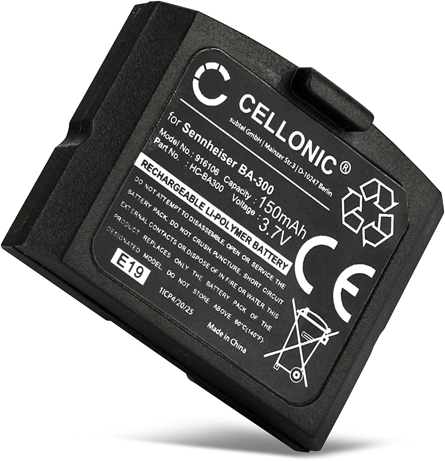 Vhbw 2x Batteria Sostituisce Sennheiser BA151, BA150, BA152 Per Auricolari Cuffie Wireless (60mAh, 2,4V, NiMH