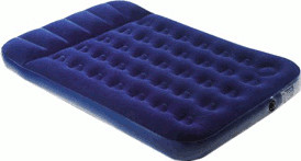 Gelert Full Double Box Flock Airbed with built in inflator