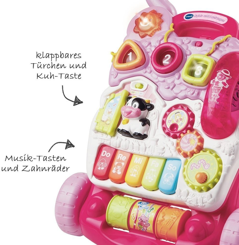 Baby walker vtech pink best sale