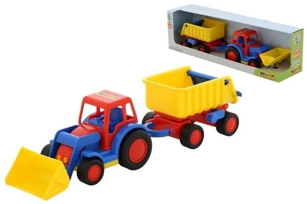 Wader BASICS Tracteur avec chargeur frontal et remorque (36130)