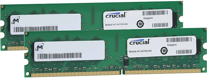 Crucial 4Go Kit DDR2 PC2-6400 (CT2KIT25664AA800) CL6